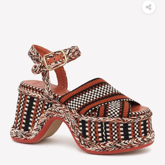 Chloe MERIL 100 WOVEN PLATFORM SANDALS - Picture 2 of 7